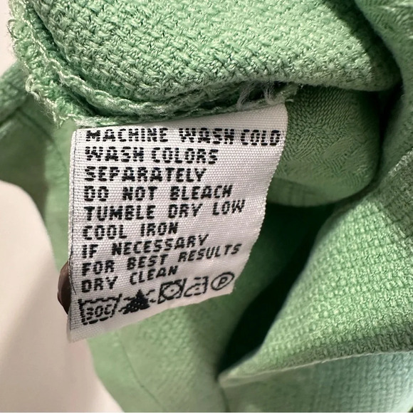 Tommy Bahama Men’s L Cocktail & Fruit Embroidered Green Silk Camp Shirt - Picture 4 of 6